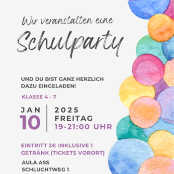 10.01.2025 Schulparty (Jahrgänge 4-7)